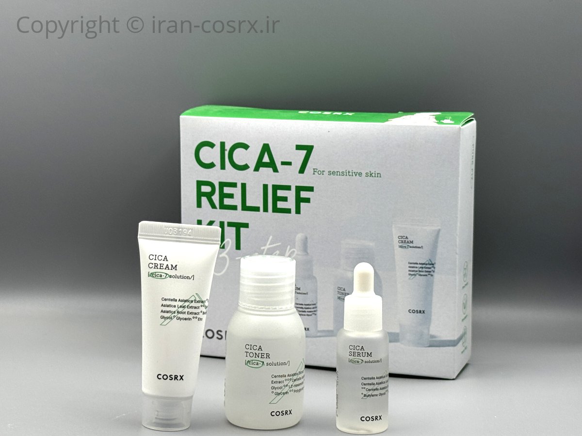 کیت 3 مرحله&zwnj;ای سیکا 7 کوزارکس مخصوص پوست حساس + تسکین&zwnj;دهنده پوست + اصل کره